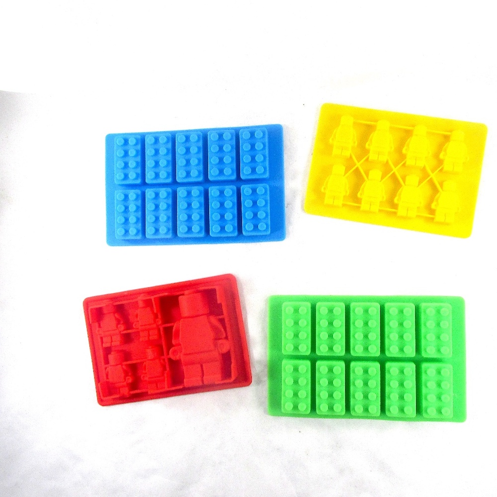 4pc Lego Building Block Silicone Mold Set